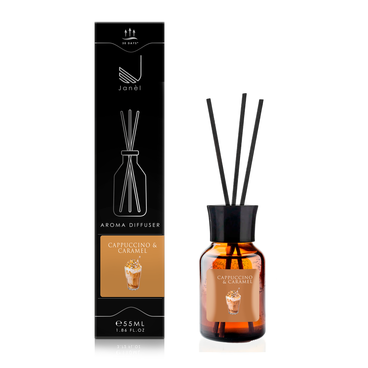 Аромадифузор для дому та приміщень Janel Капучино з карамеллю 55 мл