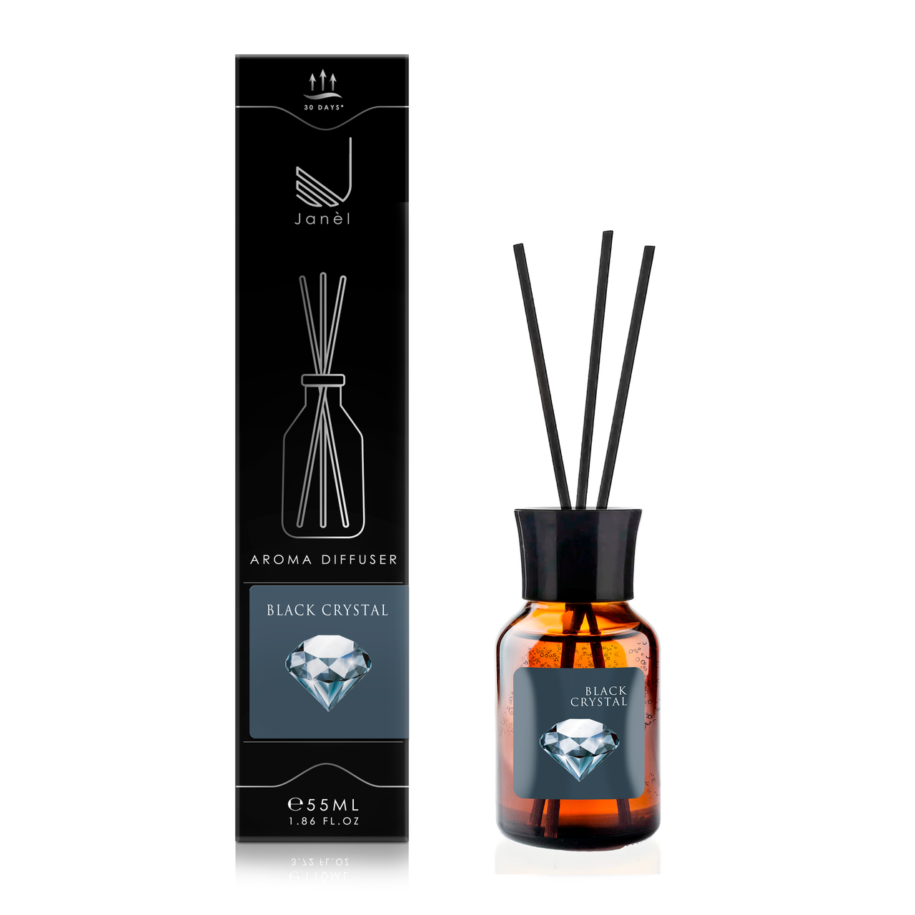 Аромадифузор для дому та приміщень Janel Чорний кристал 55 мл