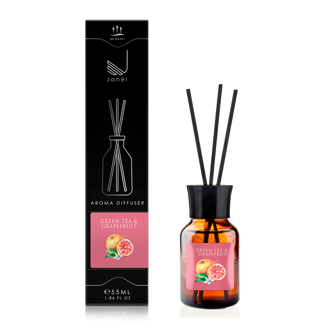 Аромадифузор для дому та приміщень Janel Зелений чай і грейпфрут 55 мл