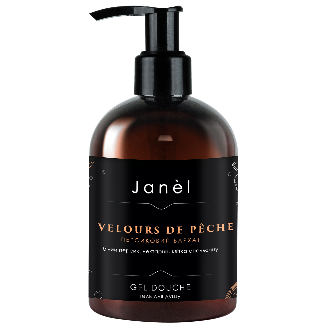 Гель для душу Janel - Velours de Pêche, Персиковий бархат