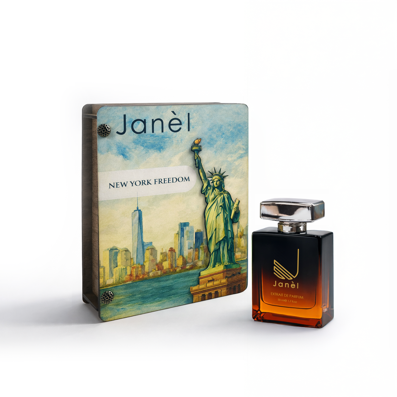 Парфум в дерев'яному кейсі Janel - New York Freedom 50 мл