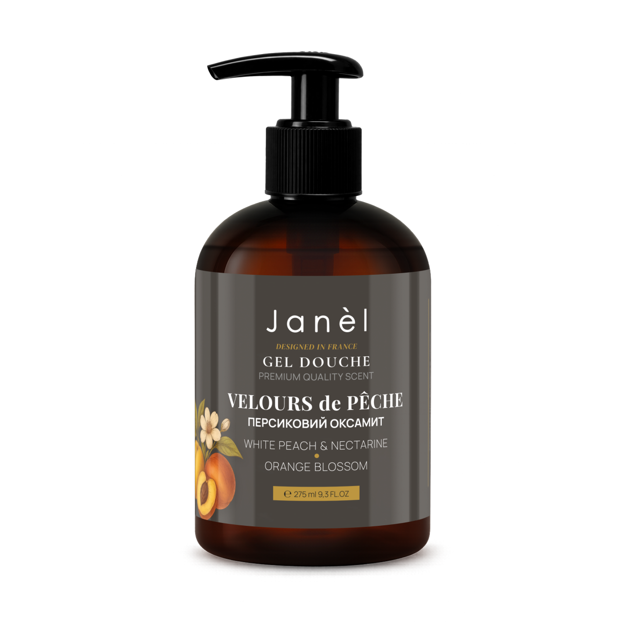 Гель для душу Janel - Velours de Pêche, Персиковий бархат